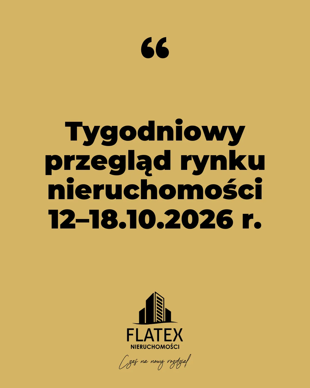 Tygodniowy przegląd rynku nieruchomości — Chrzanów i Jaworzno 12–18 października 2026 r.